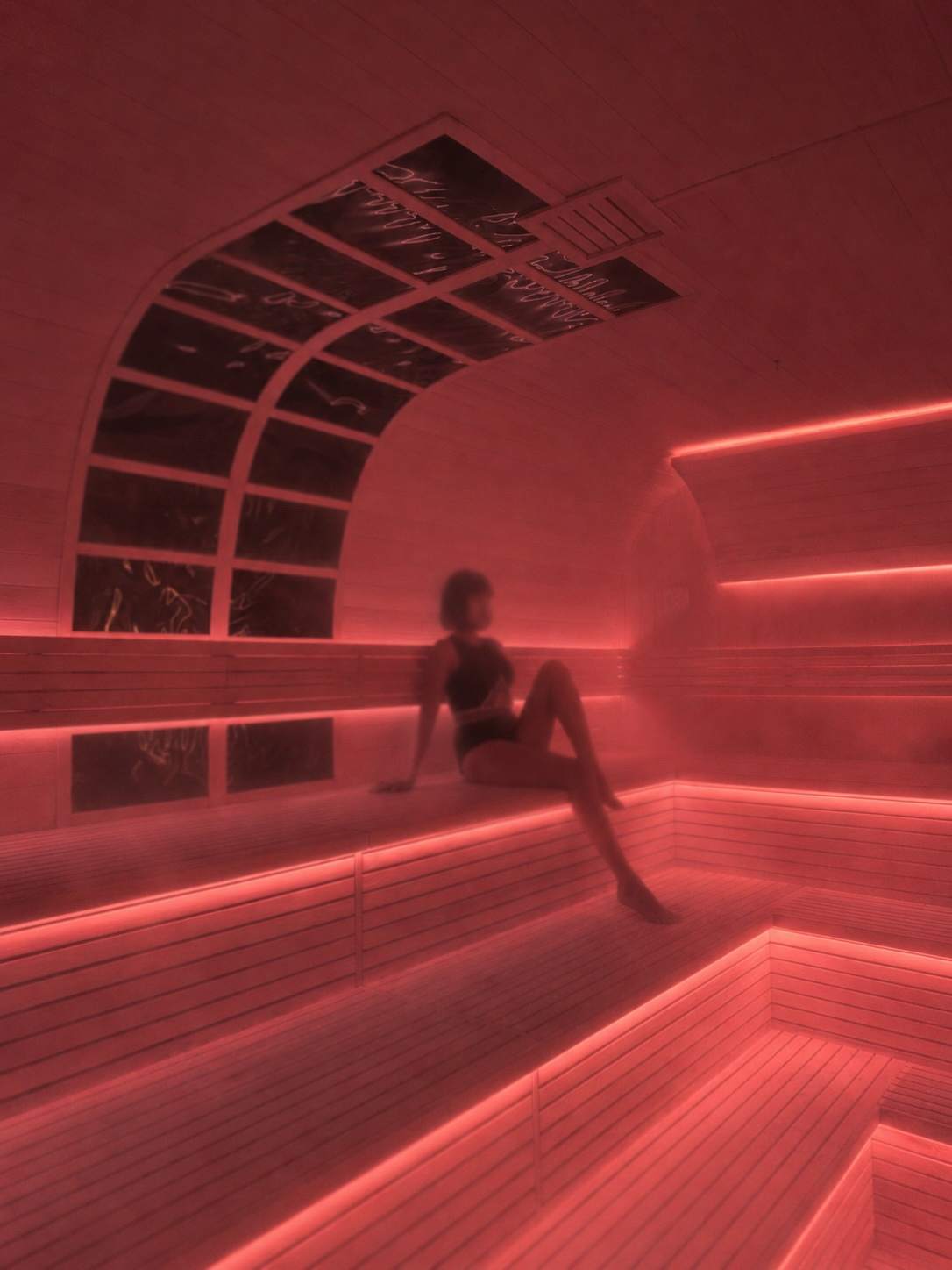 Urban Jungle Pool seating at Hideout Wellness